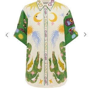 Alemais seeker shirt in multi worn once aus 12 and us 8